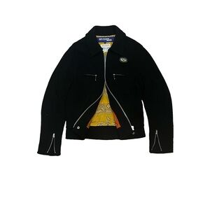 Junya Watanabe CDG AW03 Reversible Paisley Wool Motorcycle Jacket